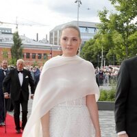 La Princesa Ingrid Alexandra llegando al inicio de las celebraciones de su 18 cumpleaños