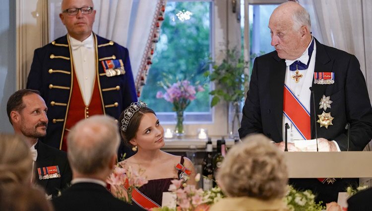 Harald de Noruega en su discurso en la cena de gala por el 18 cumpleaños de Ingrid Alexandra de Noruega