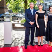 Guillermo Alejandro y Máxima de Holanda y Federico y Mary de Dinamarca en una cena en Grote Kerk