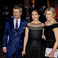 Federico y Mary de Dinamarca y Guillermo Alejandro y Máxima de Holanda en una cena en Grote Kerk