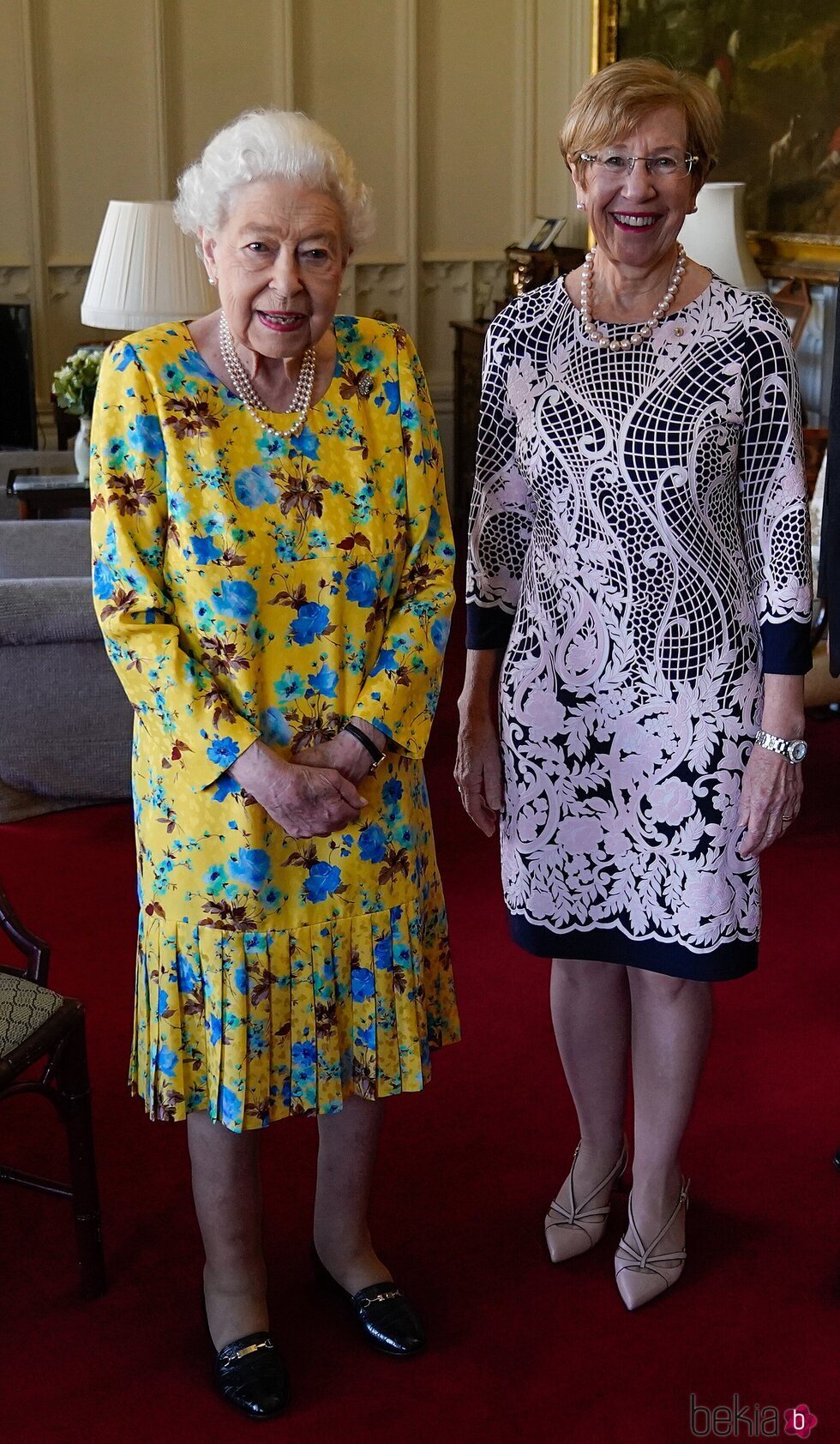 La Reina Isabel con la Gobernadora de Nueva Gales del Sur en Windsor Castle