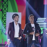 Raúl y Alonso Caparrós en el primer concierto del 'Sálvame Mediafest'