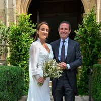 Lucía Pombo y su padre antes de celebrar su boda con Álvaro López Huerta