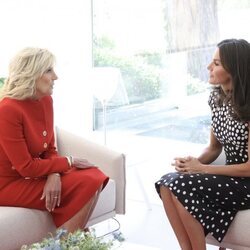 La Reina Letizia y Jill Biden en su encuentro en La Zarzuela