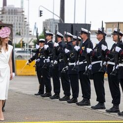 Elisabeth de Bélgica en el bautizo de un barco belga