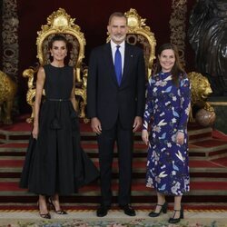 Los Reyes Felipe y Letizia y Katrín Jakobsdóttir en la cena por la Cumbre de la OTAN en Madrid