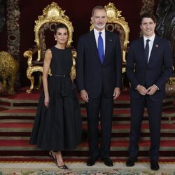 Los Reyes Felipe y Letizia y Justin Trudeau en la cena por la Cumbre de la OTAN en Madrid