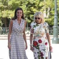 La Reina Letizia y Jill Biden en su visita al Palacio de la Granja por la Cumbre de la OTAN