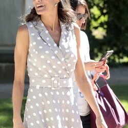 La Reina Letizia en su visita al Palacio de la Granja por la Cumbre de la OTAN