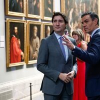 Justin Trudeau y Pedro Sánchez en una visita al Museo del Prado por la Cumbre de la OTAN en Madrid