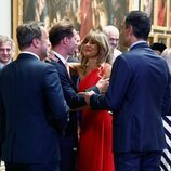 Pedro Sánchez y Begoña Gómez con Xavier Bettel y Gauthier Destenay en una visita al Museo del Prado por la Cumbre de la OTAN en Madrid