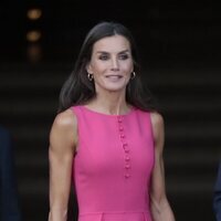 La Reina Letizia en una visita al Teatro Real por la Cumbre de la OTAN en Madrid