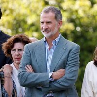 Los Reyes Felipe y Letizia antes de su encuentro con premiados de la Fundación Princesa de Girona en Barcelona