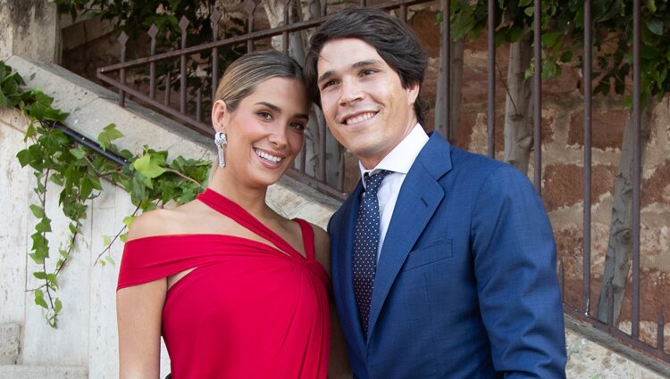 María Pombo y Pablo Castellano en la boda de Teresa Andrés Gonzalvo e Ignacio Ayllón