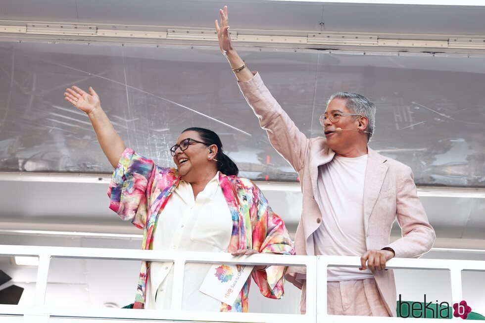 María del Monte y Boris Izaguirre en las fiestas del Orgullo LGTBIQ+ 2022 en Madrid