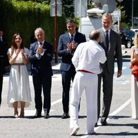 El Rey Felipe y otras autoridades en el homenaje a Miguel Ángel Blanco y a las víctimas de ETA en Ermua