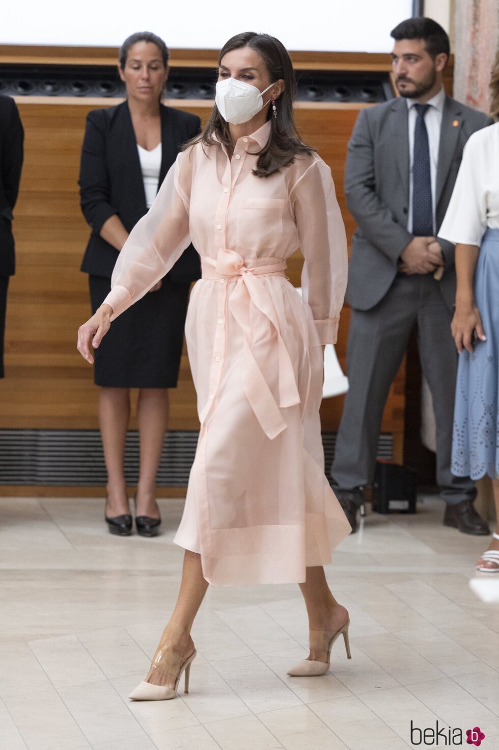 La Reina Letizia con mascarilla en la entrega de los Premios Nacionales de Cultura 2020