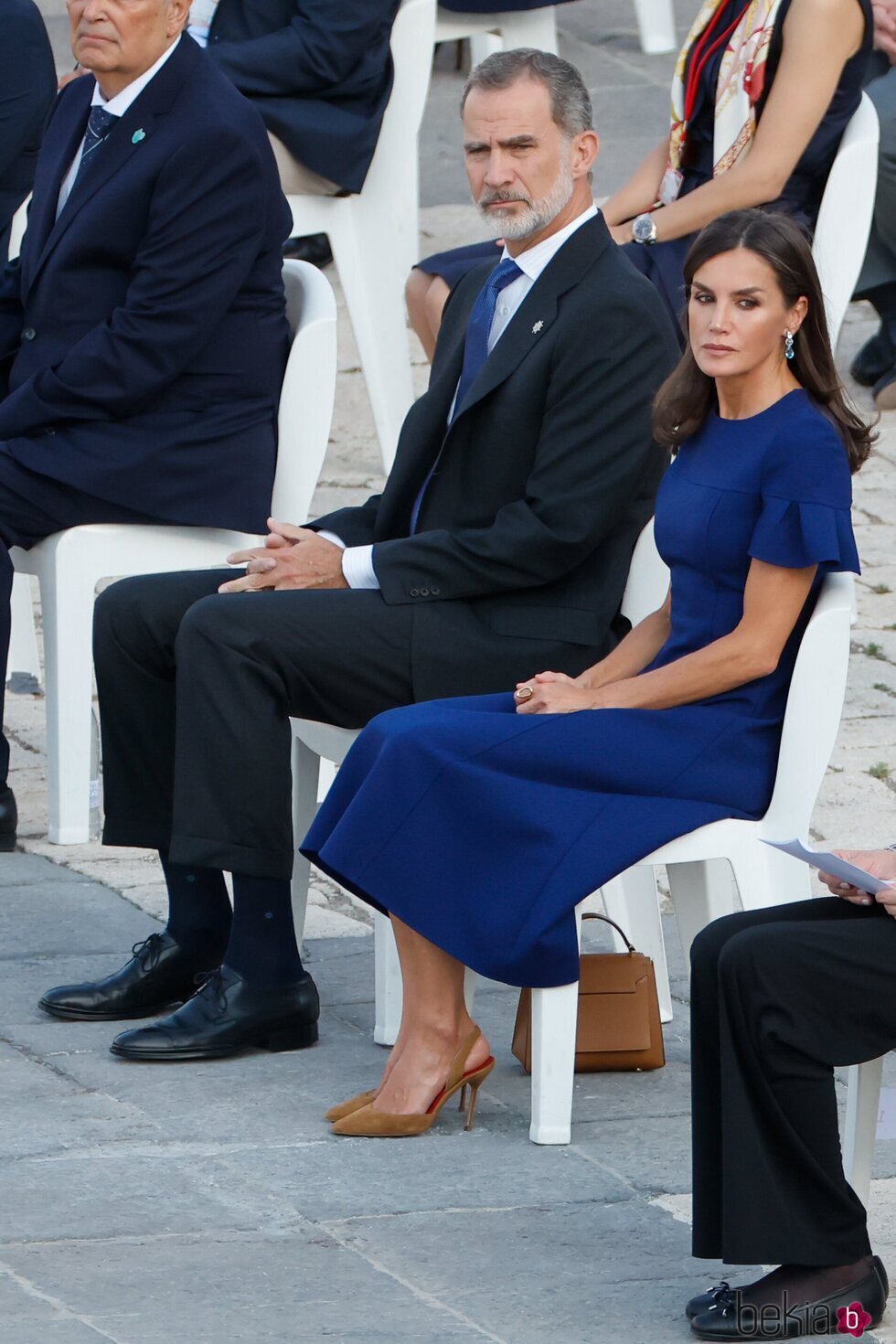 Los Reyes Felipe y Letizia en el acto de homenaje a las víctimas de la covid-19 'Un aplauso para el recuerdo'