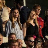 La Princesa Leonor y la Infanta Sofía en el partido entre Dinamarca y España de la UEFA Women's Euro 2022