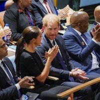 El Príncipe Harry y Meghan Markle en el Nelson Mandela International Day en la ONU