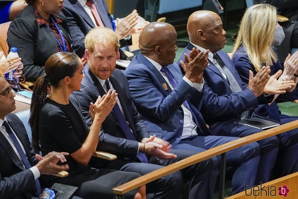 El Príncipe Harry y Meghan Markle en el Nelson Mandela International Day en la ONU