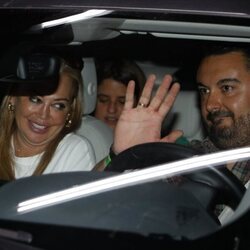 Belén Esteban con su marido Miguel acudiendo al concierto de Rosalía