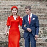 La Princesa Elisabeth de Bélgica del brazo de su hermano Emmanuel en el Día Nacional de Bélgica 2022