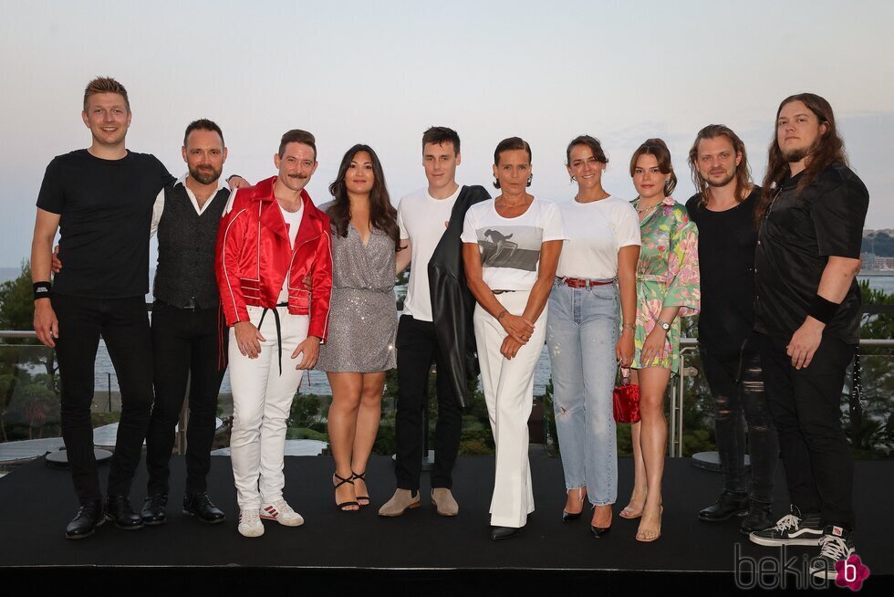 Estefanía de Mónaco, Camille Gottliebe, Pauline y Louis Ducruet y Marie Chevallier en la Gala del Sida de Montecarlo 2022