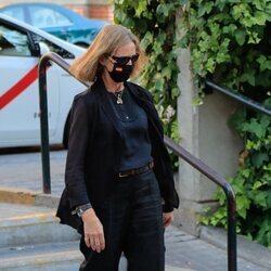 La Infanta Elena en la capilla ardiente de Sonia de Morales de Borbón-Dos Sicilias