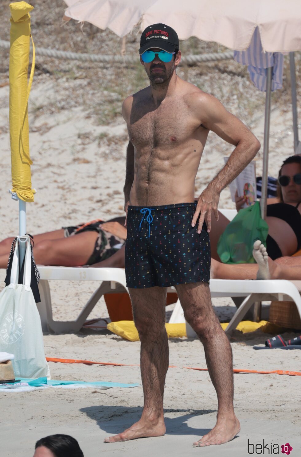 Miguel Ángel Muñoz con el torso desnudo durante sus vacaciones en Formentera