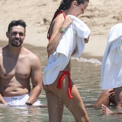 Victoria Federica tras bañarse en el mar en Ibiza