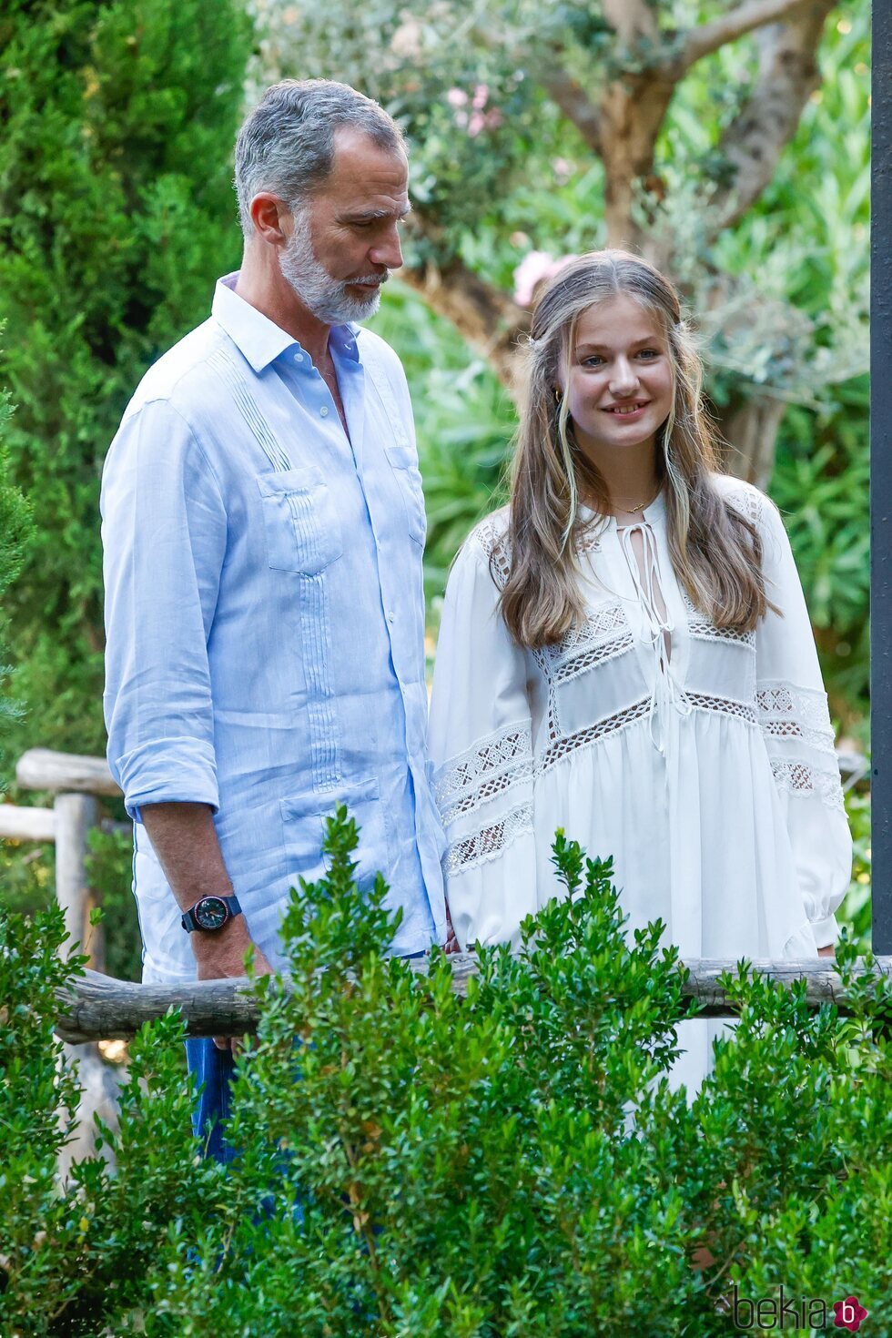 El Rey Felipe y la Princesa Leonor en la Cartuja de Valldemossa de Mallorca