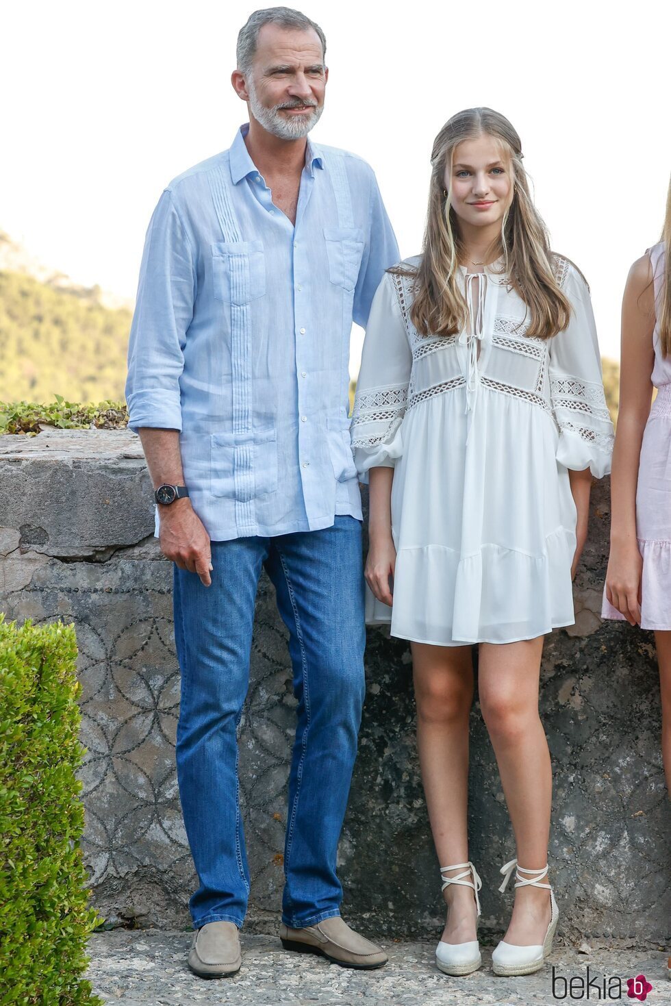 El Rey Felipe y la Princesa Leonor en su posado en la Cartuja de Valldemossa de Mallorca