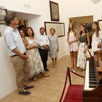 Los Reyes Felipe y Letizia, la Princesa Leonor y la Infanta Sofía en la visita que realizaron a la Cartuja de Valldemossa