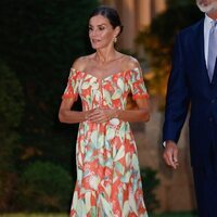 La Reina Letizia en la recepción a la sociedad balear en Marivent