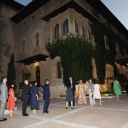 La Familia Real en el besamanos durante la recepción a la sociedad balear en Marivent