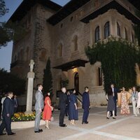 La Familia Real en el besamanos durante la recepción a la sociedad balear en Marivent