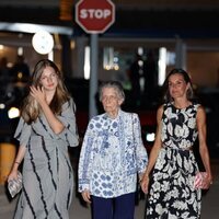 La Princesa Leonor, Irene de Grecia y la Reina Letizia tras una cena en Palma durante sus vacaciones en Mallorca