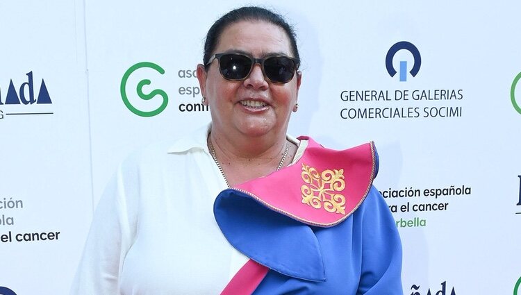 María del Monte en la gala de la Asociación Española Contra el Cáncer de Marbella