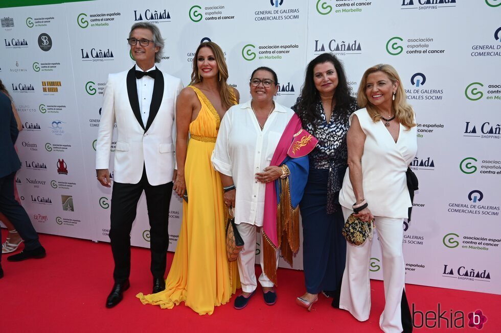 Poty Castillo, Eva Ruiz, María del Monte e Inmaculada Casal en la gala de la Asociación Española Contra el Cáncer de Marbella