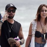 Raquel Lozano y Omar Sánchez disfrutando de un día de playa en Ibiza