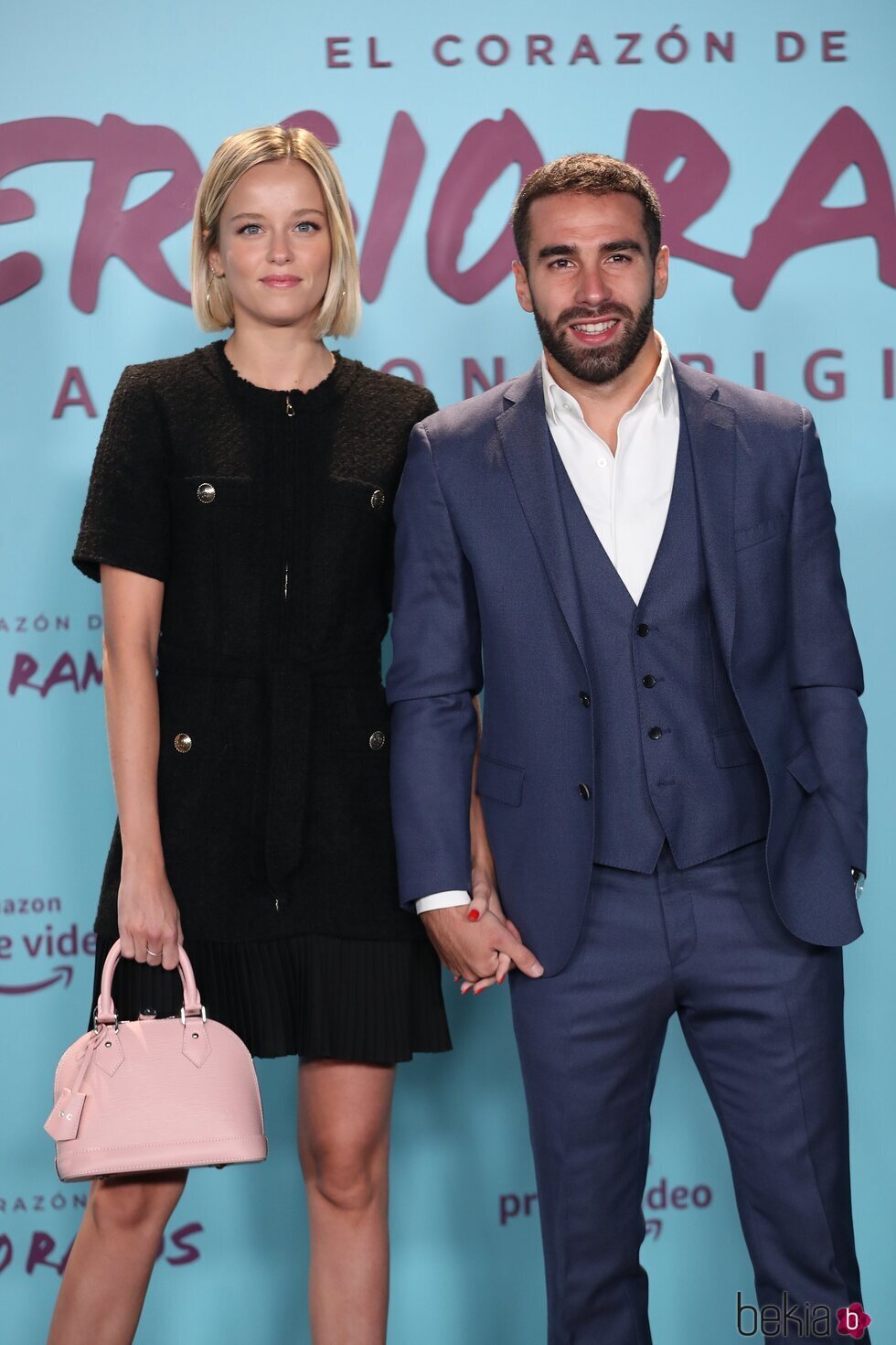 Dani Carvajal y Daphne Cañizares en la presentación del documental de Sergio Ramos