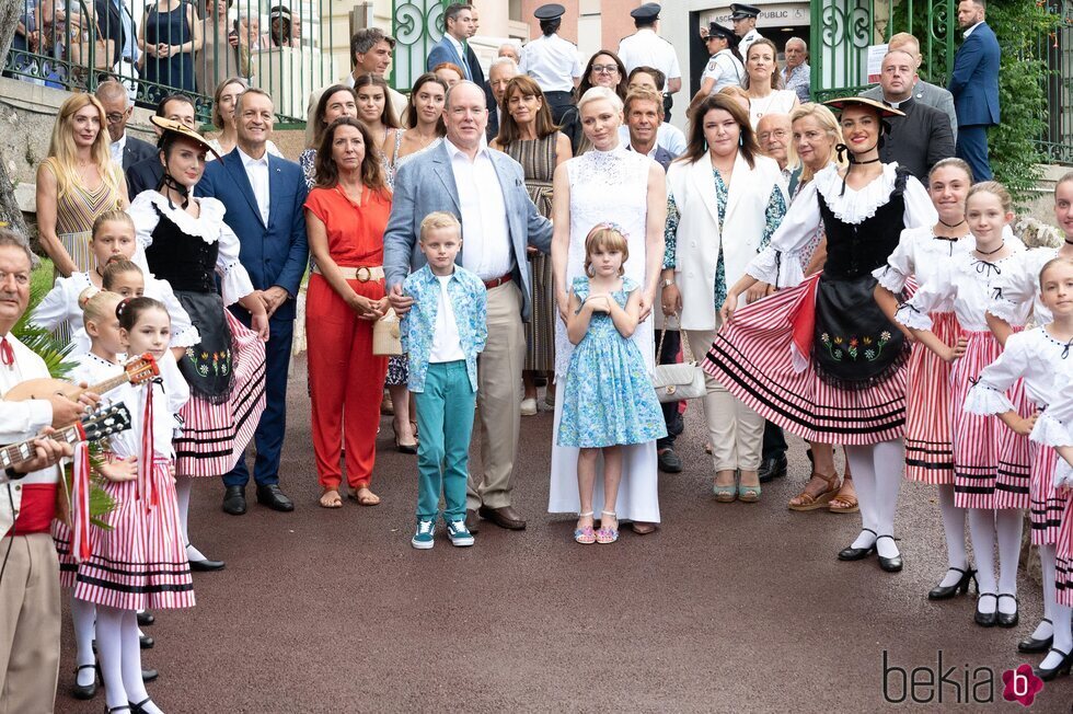 Alberto y Charlene de Mónaco y Jacques y Gabriella de Mónaco en el Picnic de Mónaco 2022