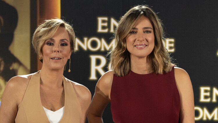 Rocío Carrasco y Sandra Barneda en la presentación de 'En el nombre de Rocío'