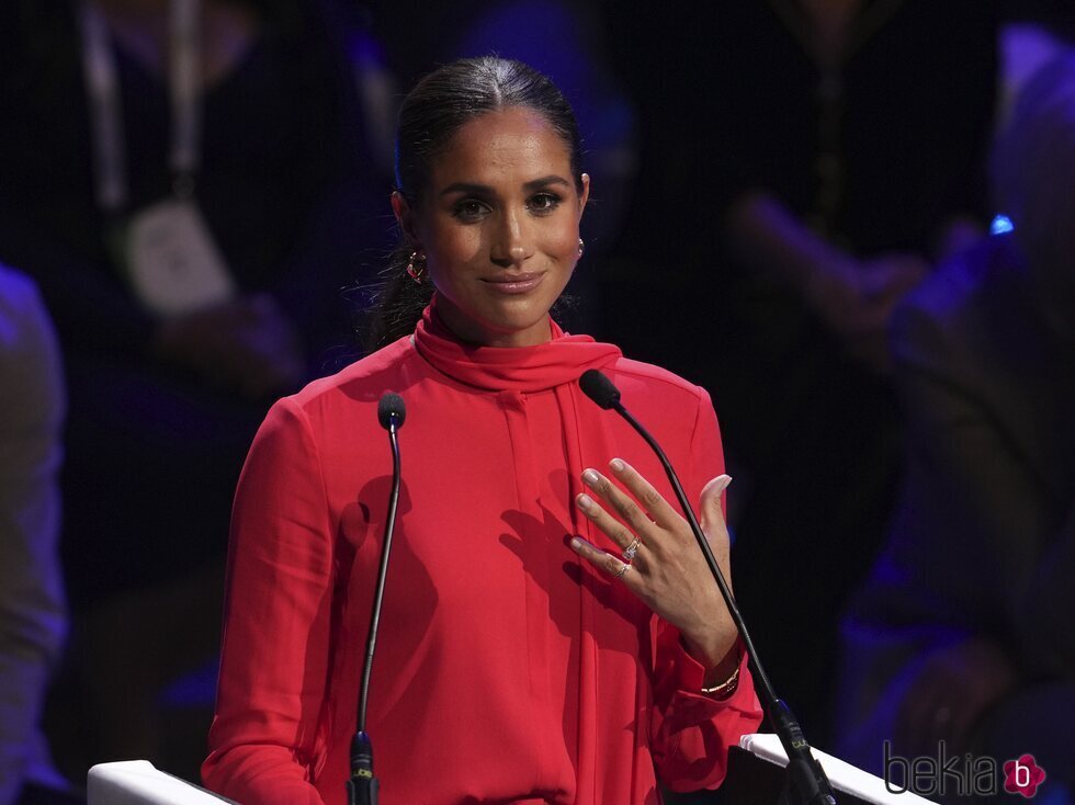 Meghan Markle en su discurso en el One Young World Summit en Manchester