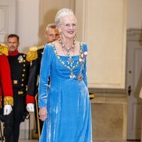 Margarita de Dinamarca en la cena de gala por su 50 aniversario de reinado