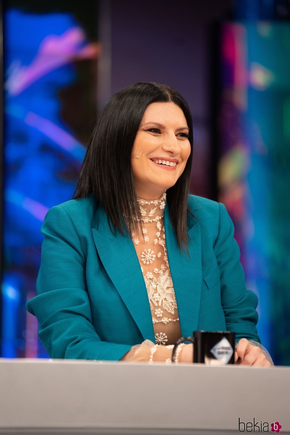 Laura Pausini en 'El Hormiguero' presentando la nueva edición de 'La Voz'