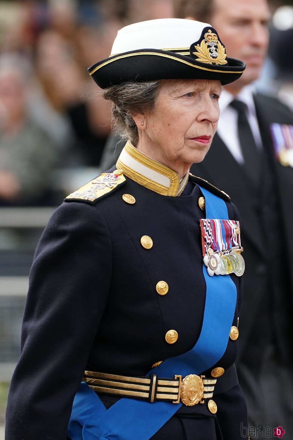 La Princesa Ana acompaña al féretro de la Reina Isabel II desde Buckingham Palace hasta Westminster