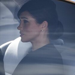 Meghan Markle a la salida de Buckingham Palace acompañando al féretro de la Reina Isabel II