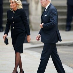 Joe Biden y Jill Biden en el funeral de estado de la Reina Isabel II